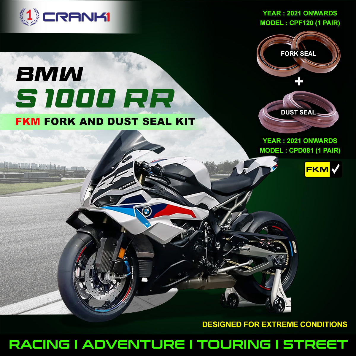 Fork And Dust Seals Kit For BMW S 1000 RR (2021 Onwards)
