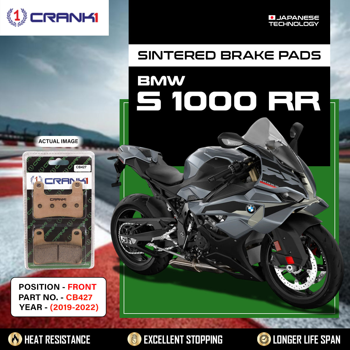 Sintered Brake Pads For BMW S 1000 RR (2019-2022) - Front - CB427 - 2 Sets Required