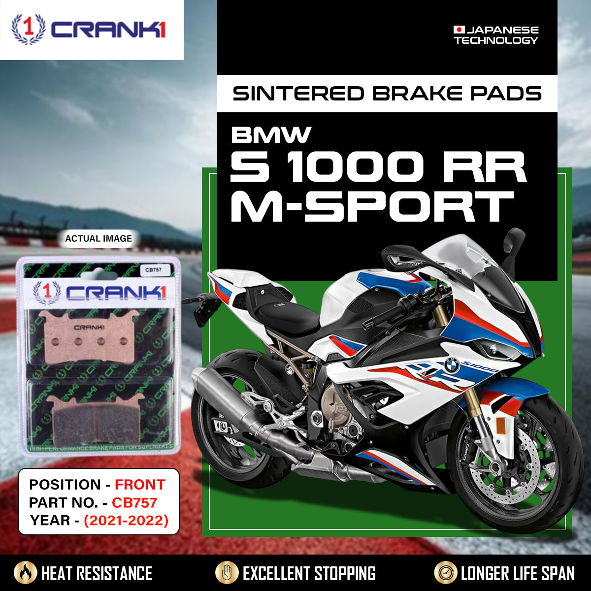 Sintered Brake Pads For BMW S 1000 RR M-Sport (2021-2022) - Front - CB757