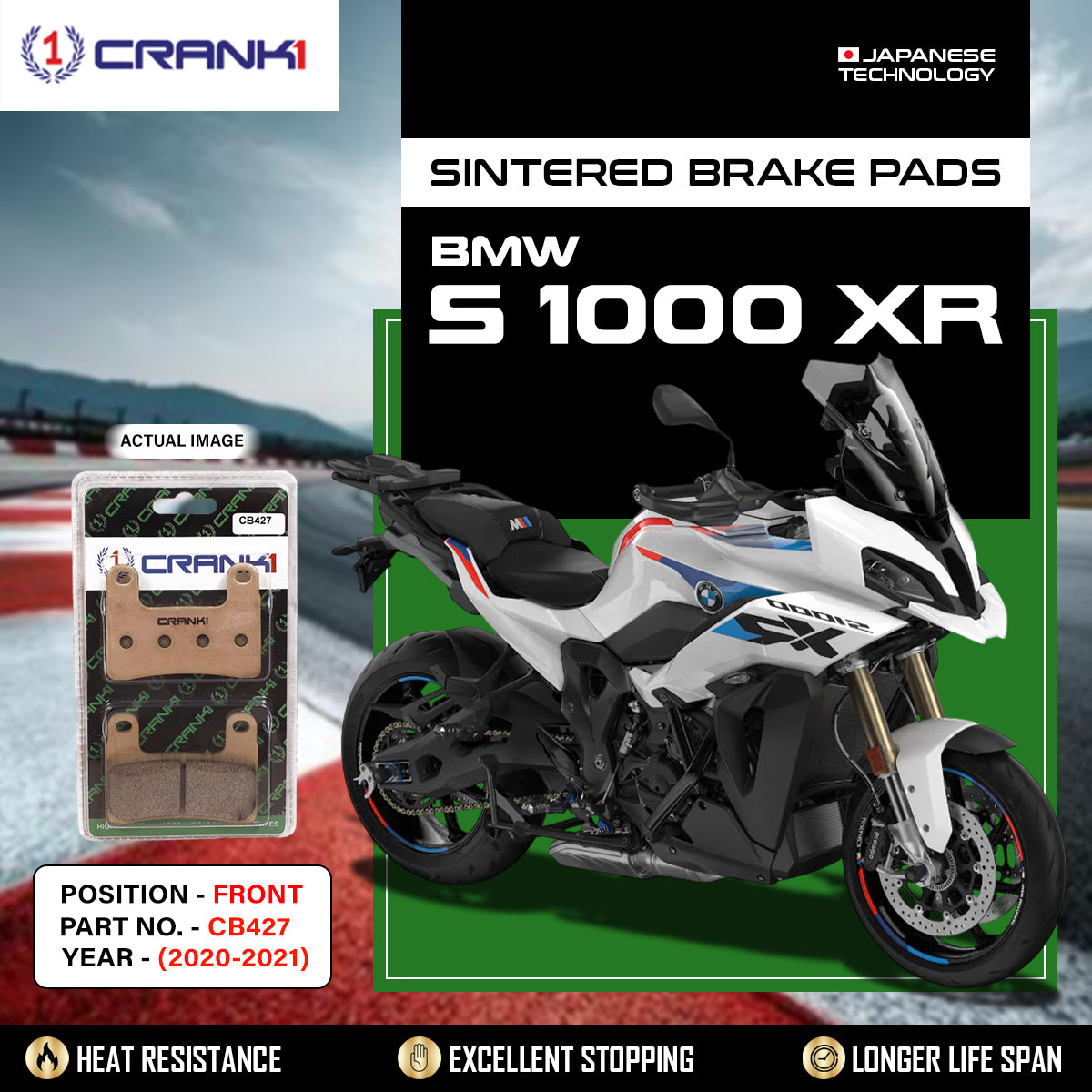 Sintered Brake Pads For BMW S 1000 XR (2020-2021) - Front - CB427 - 2 Sets Required