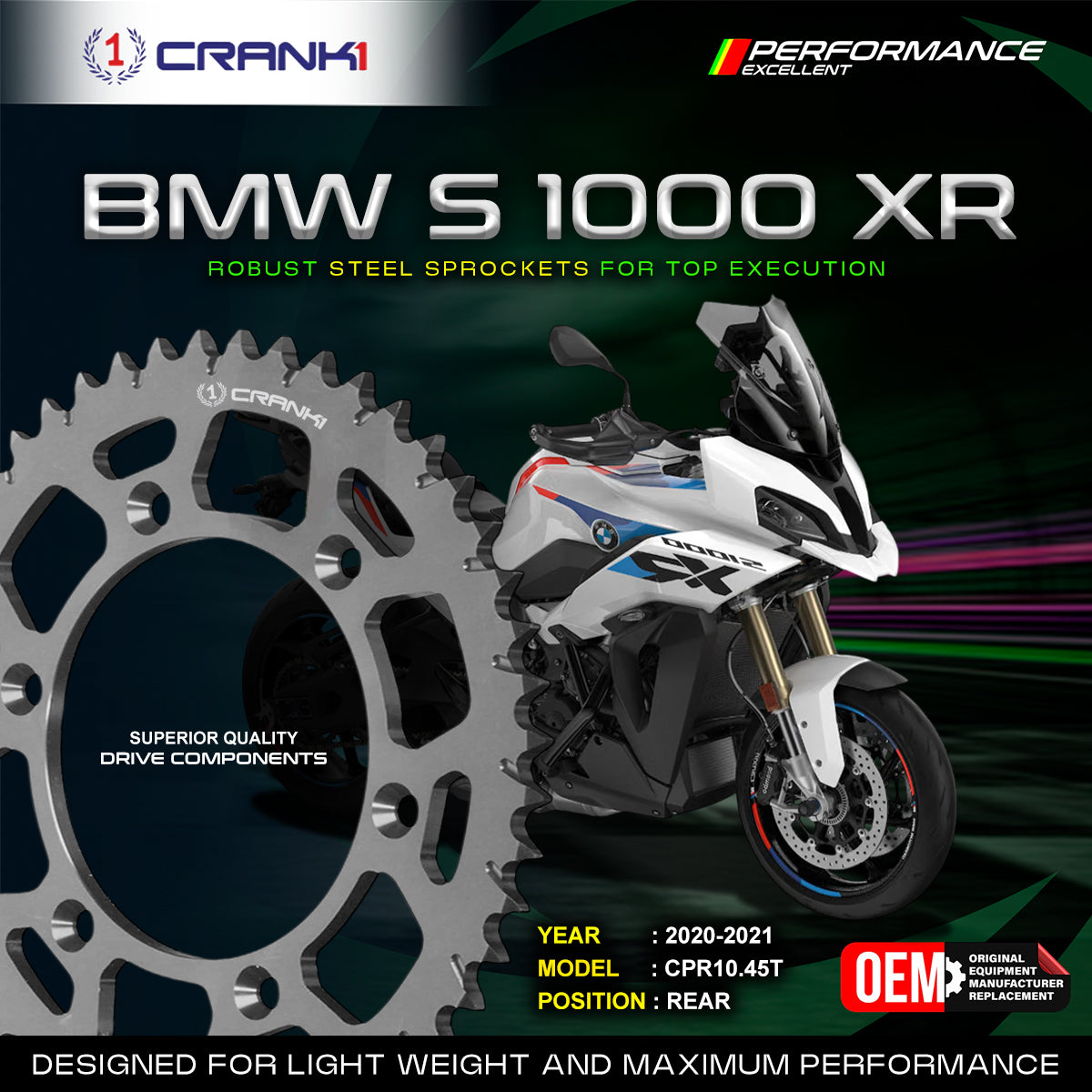 Sprocket For BMW S 1000 XR (2020-2021) - Rear - CPR10.45T