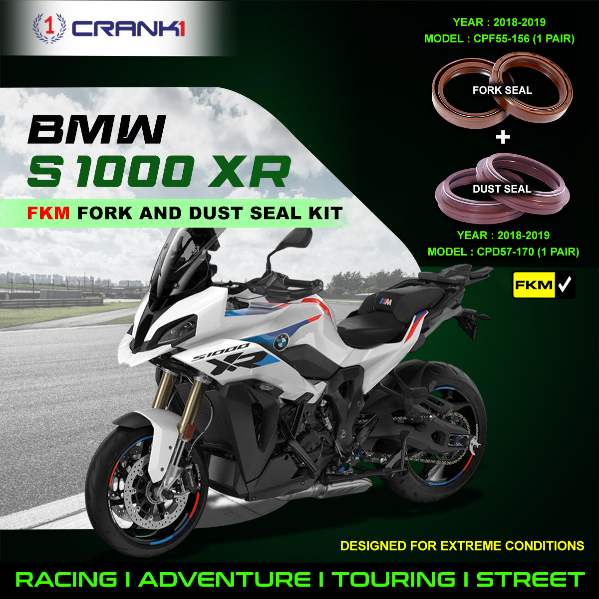Fork And Dust Seals Kit For BMW S 1000 XR (2018-2019)