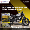 Ceramic Brake Pads For Ducati Scrambler 1100 Sport Pro (2020-2024) - Front - CRM0709 - 2 Sets | Smooth Braking | Heat Resistant | Long Life | Disc Friendly