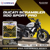 Ceramic Brake Pads For Ducati Scrambler 1100 Sport Pro (2020-2024) - Rear - CRM359 - 1 Set | Smooth Braking | Heat Resistant | Long Life | Disc Friendly