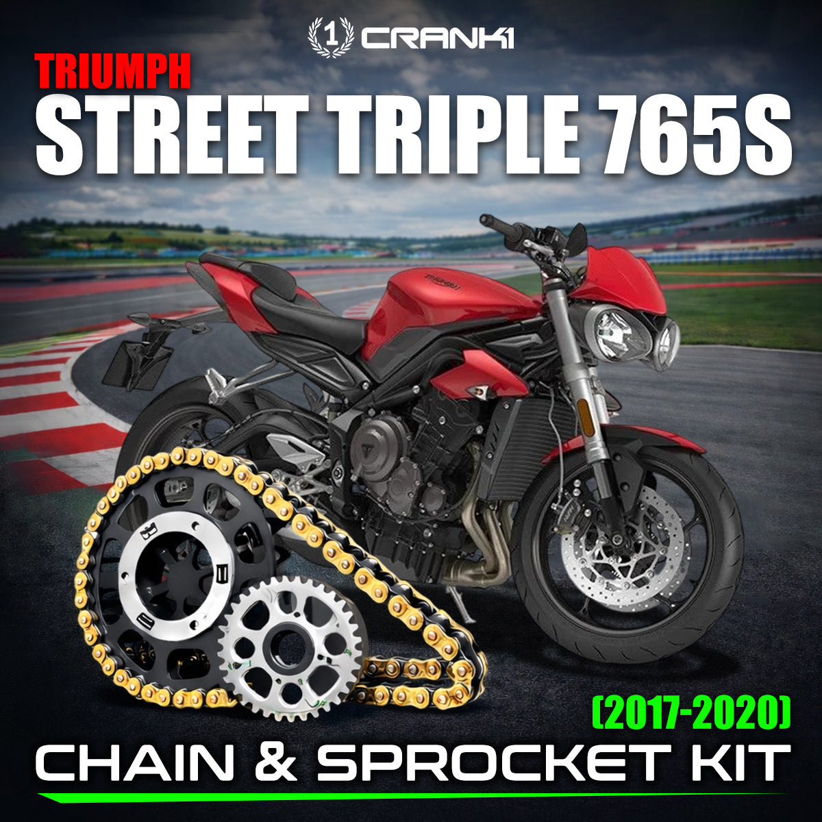 Chain And Sprocket Kit For Triumph Street Triple  765S (2017-2020)