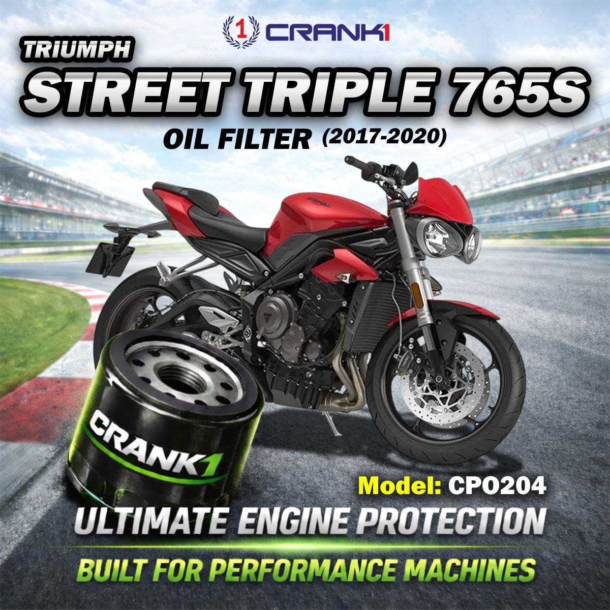 Oil Filter For Triumph Street Triple 765S (2017-2020) - CPO204