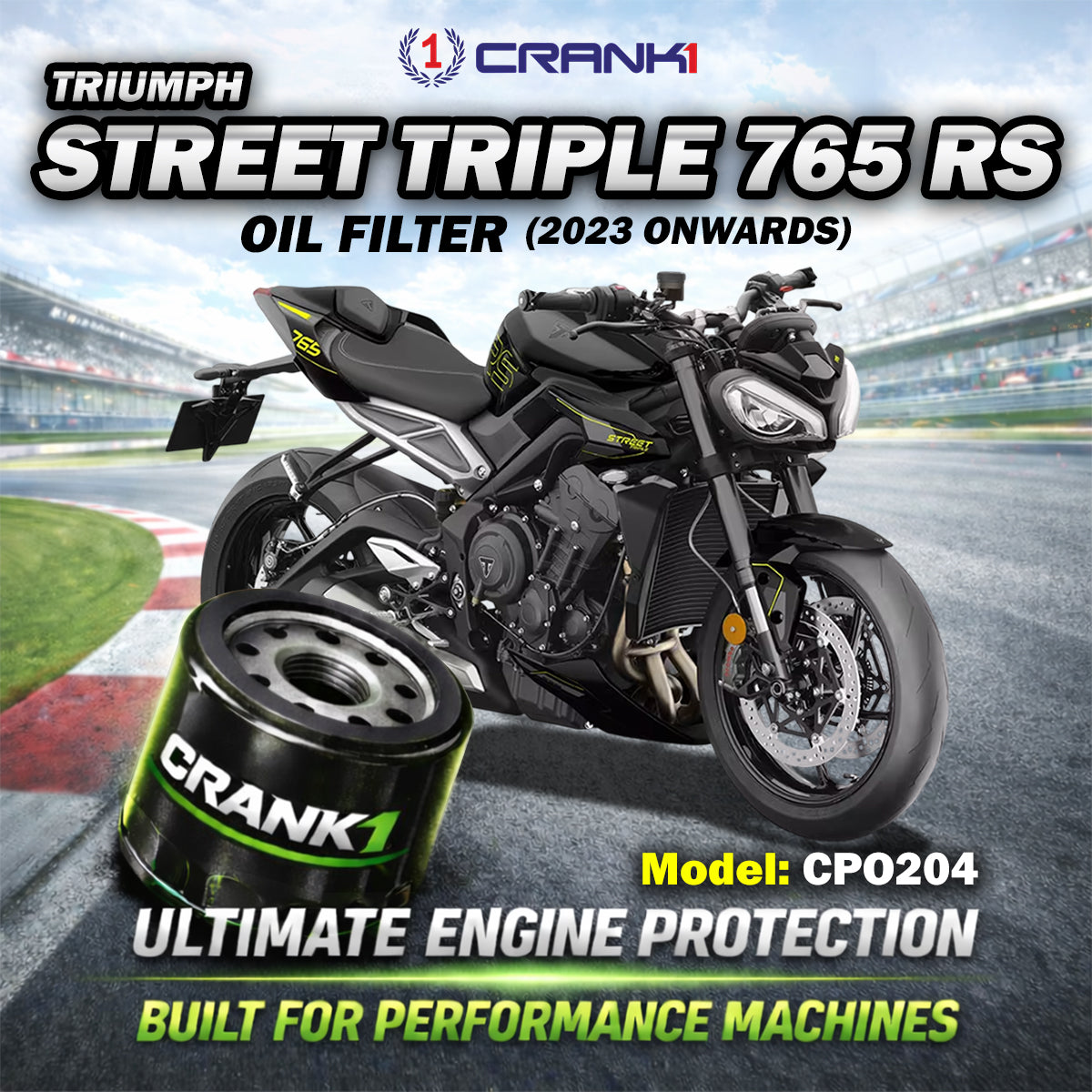 Oil Filter For Triumph Street Triple 765 RS (2023 Onwards) - CPO204