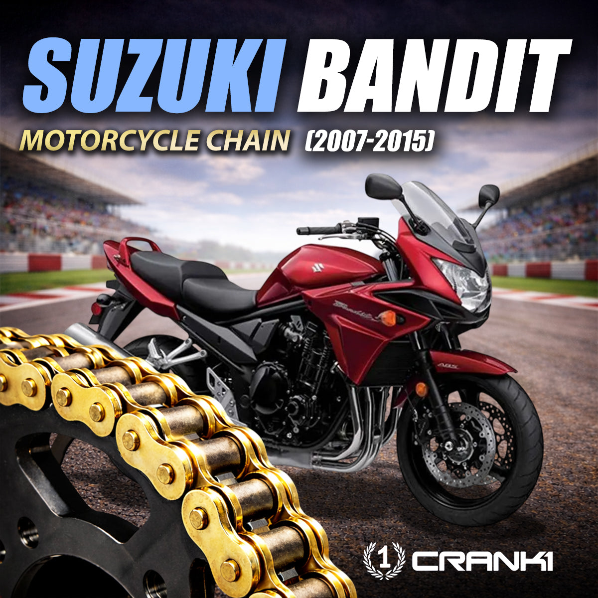 Chain For Suzuki Bandit (2007-2015) - 530 Pitch x 118 Links Gold (ZVMX)