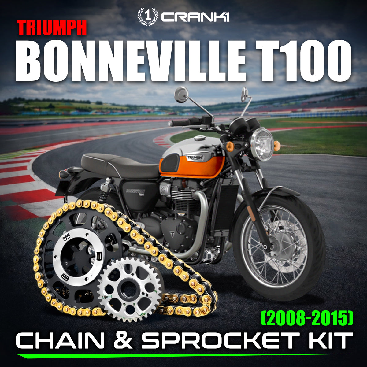 Chain And Sprocket Kit For Triumph Bonneville T100 (2008-2015)