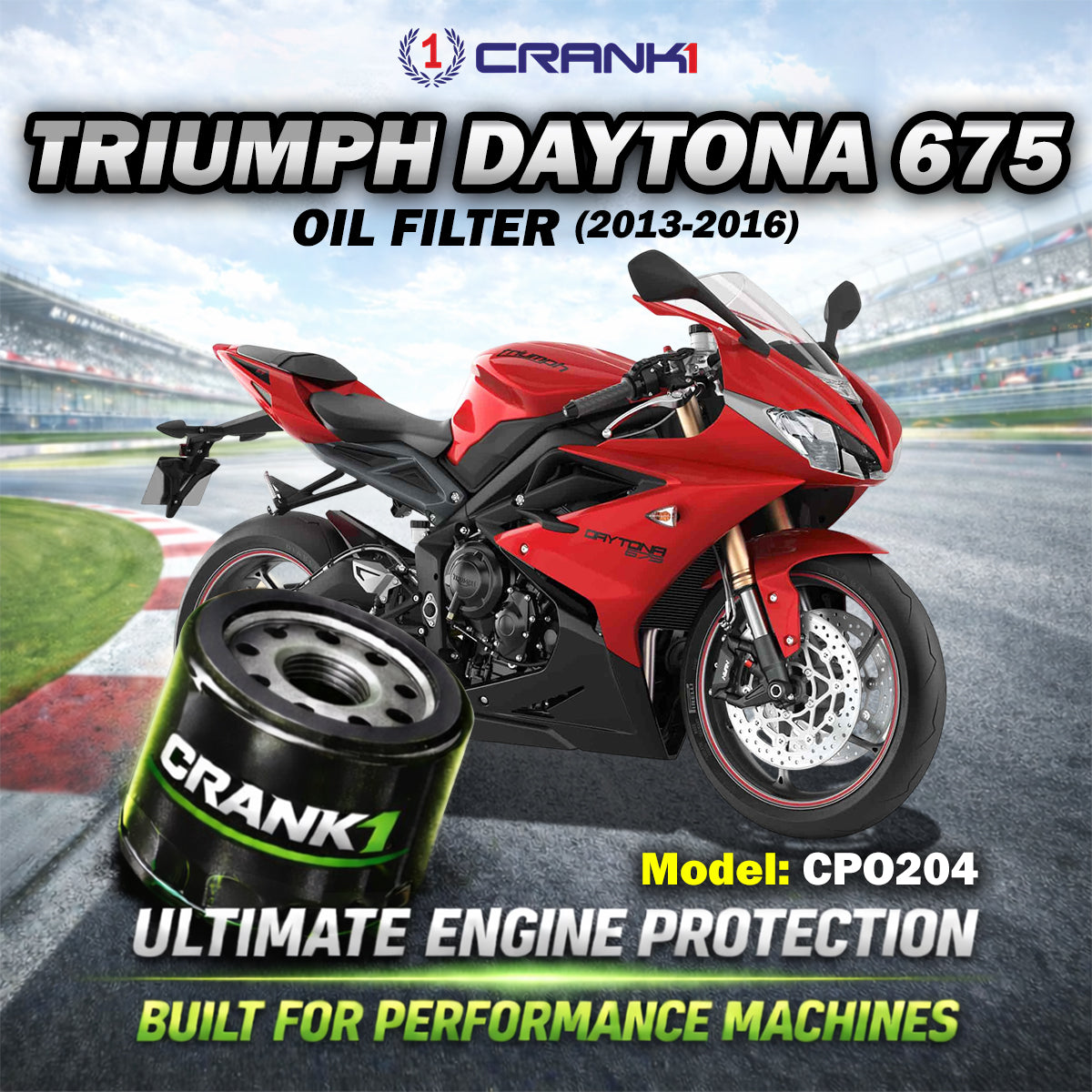 Oil Filter For Triumph Daytona 675 (2013-2016) - CPO204