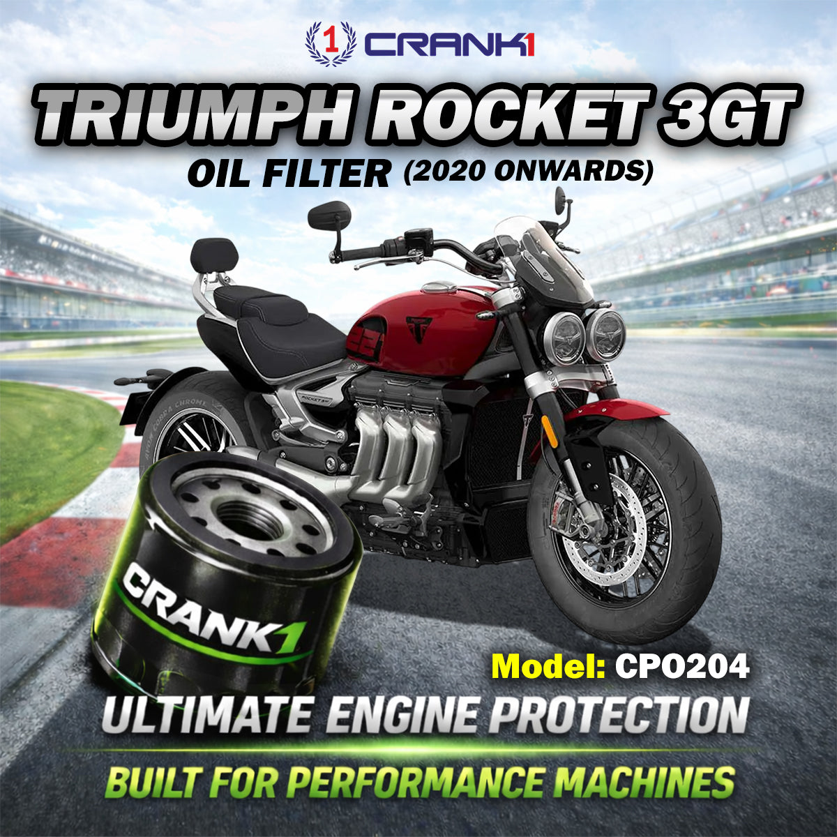 Oil Filter For Triumph Rocket 3GT (2020 Onwards) - CPO204