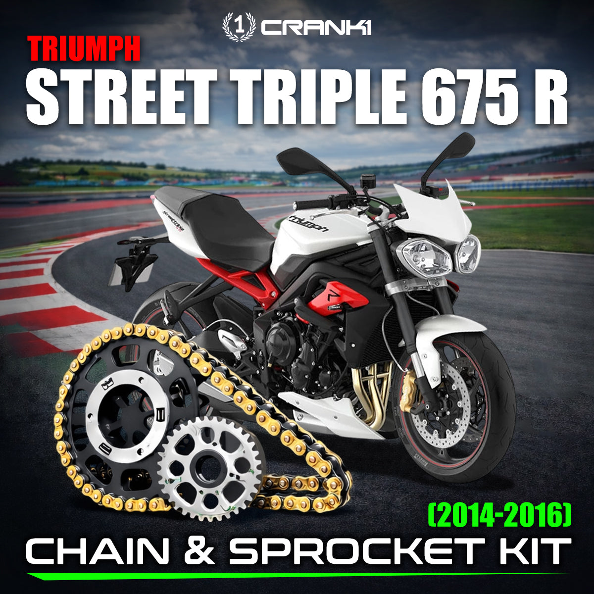 Chain And Sprocket Kit For Triumph Street Triple 675 R (2014-2016)