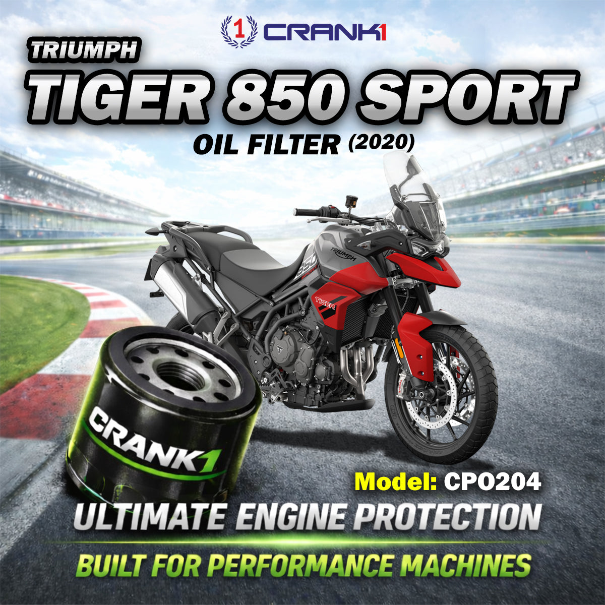 Oil Filter For Triumph Tiger 850 Sport (2020) - CPO204