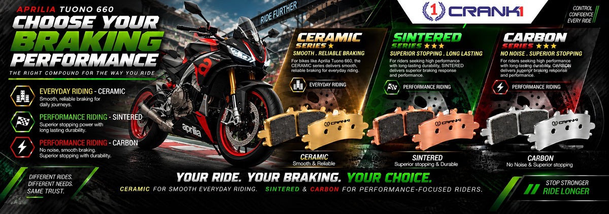 Ceramic Brake Pads For  Aprilia Tuono 660 (2020 Onwards) - Rear - CRM469 - 1 Set | Smooth Braking | Heat Resistant | Long Life | Disc Friendly