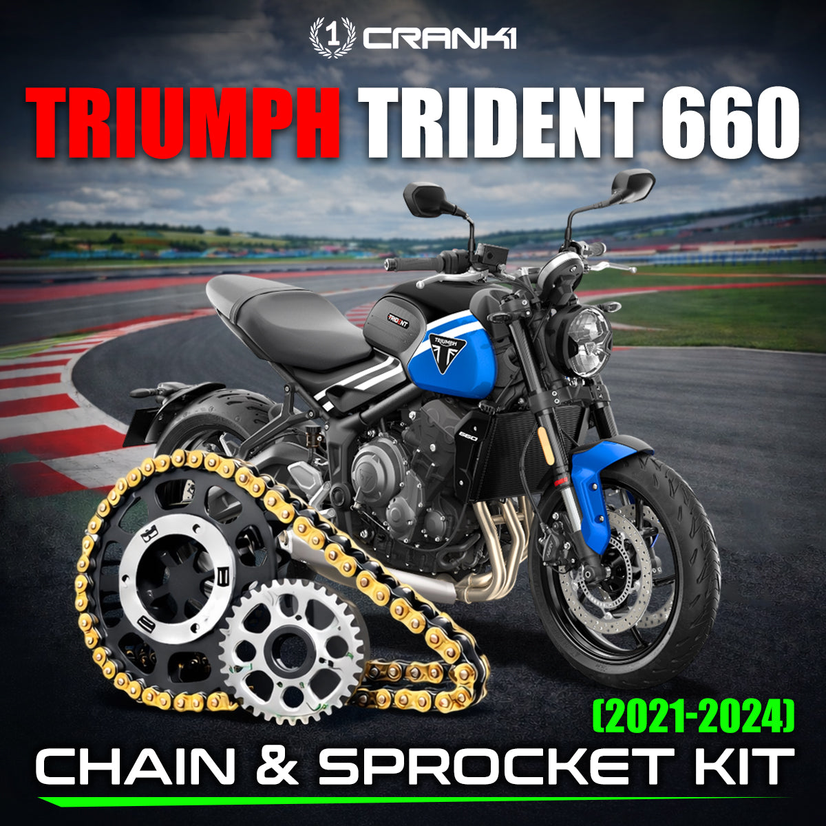 Chain And Sprocket Kit For Triumph Trident 660 (2021-2024)