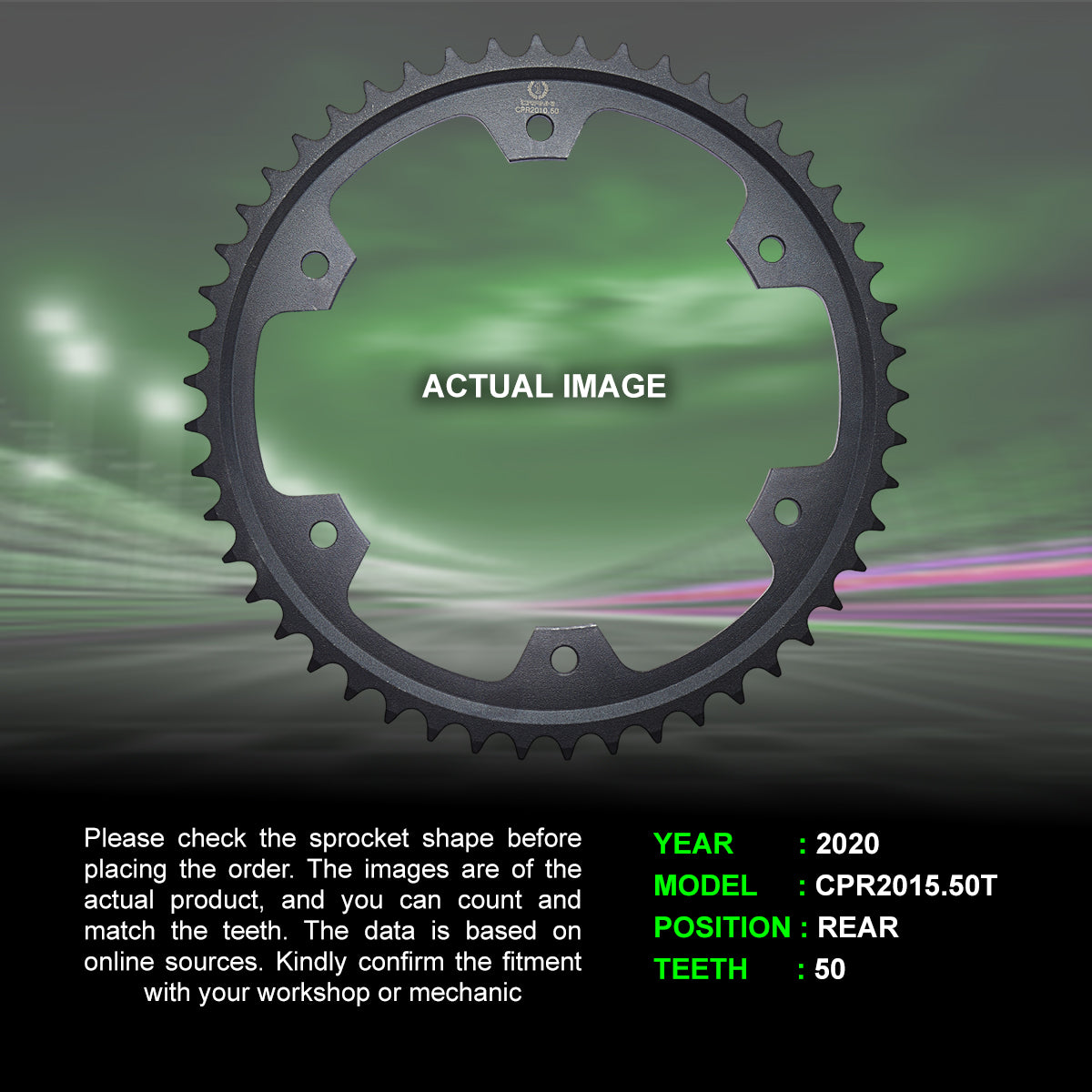 Sprocket For Triumph Tiger 850 Sport (2020) - Rear - CPR2015.50T