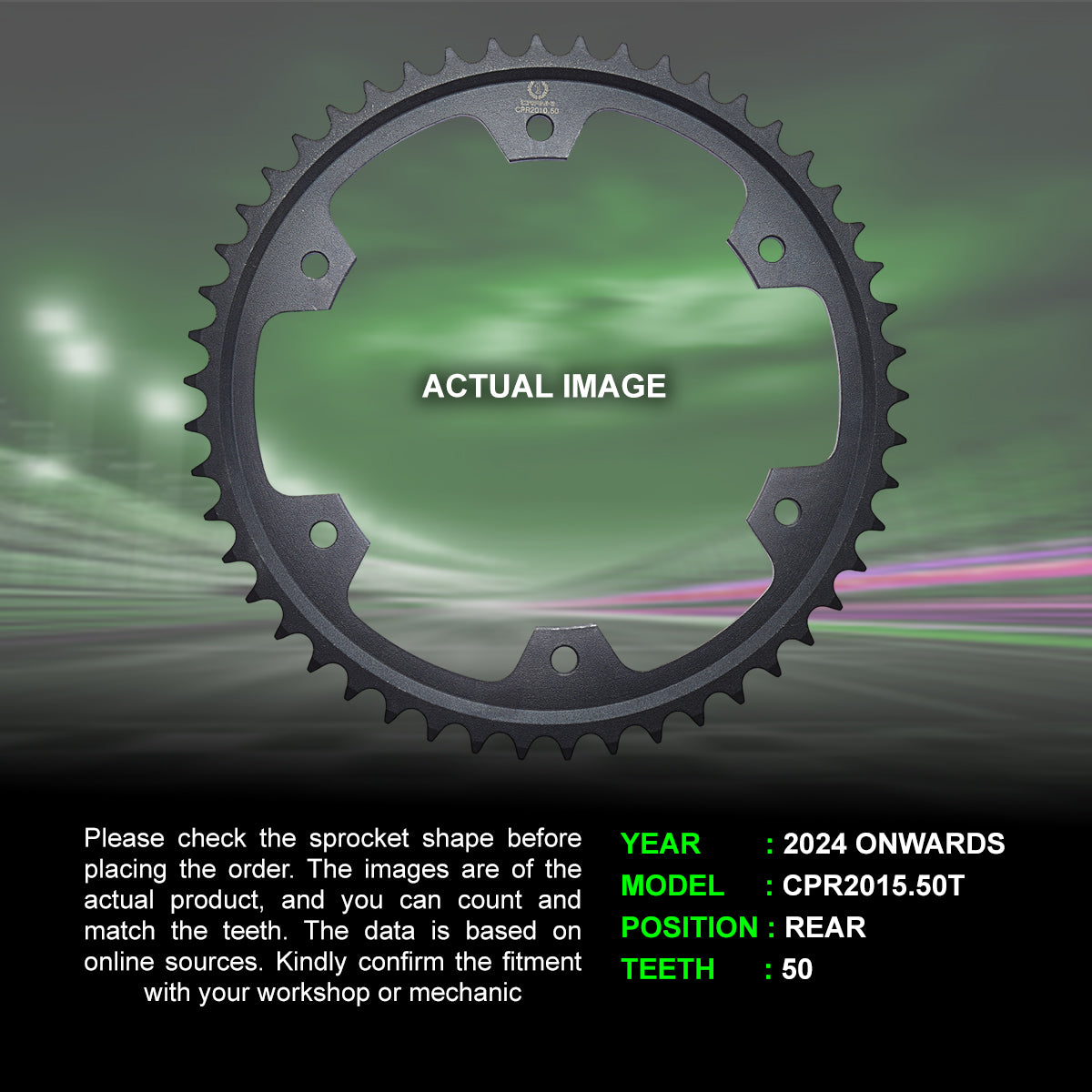 Sprocket For Triumph Tiger 900 GT (2024 Onwards) - Rear - CPR2015.50T