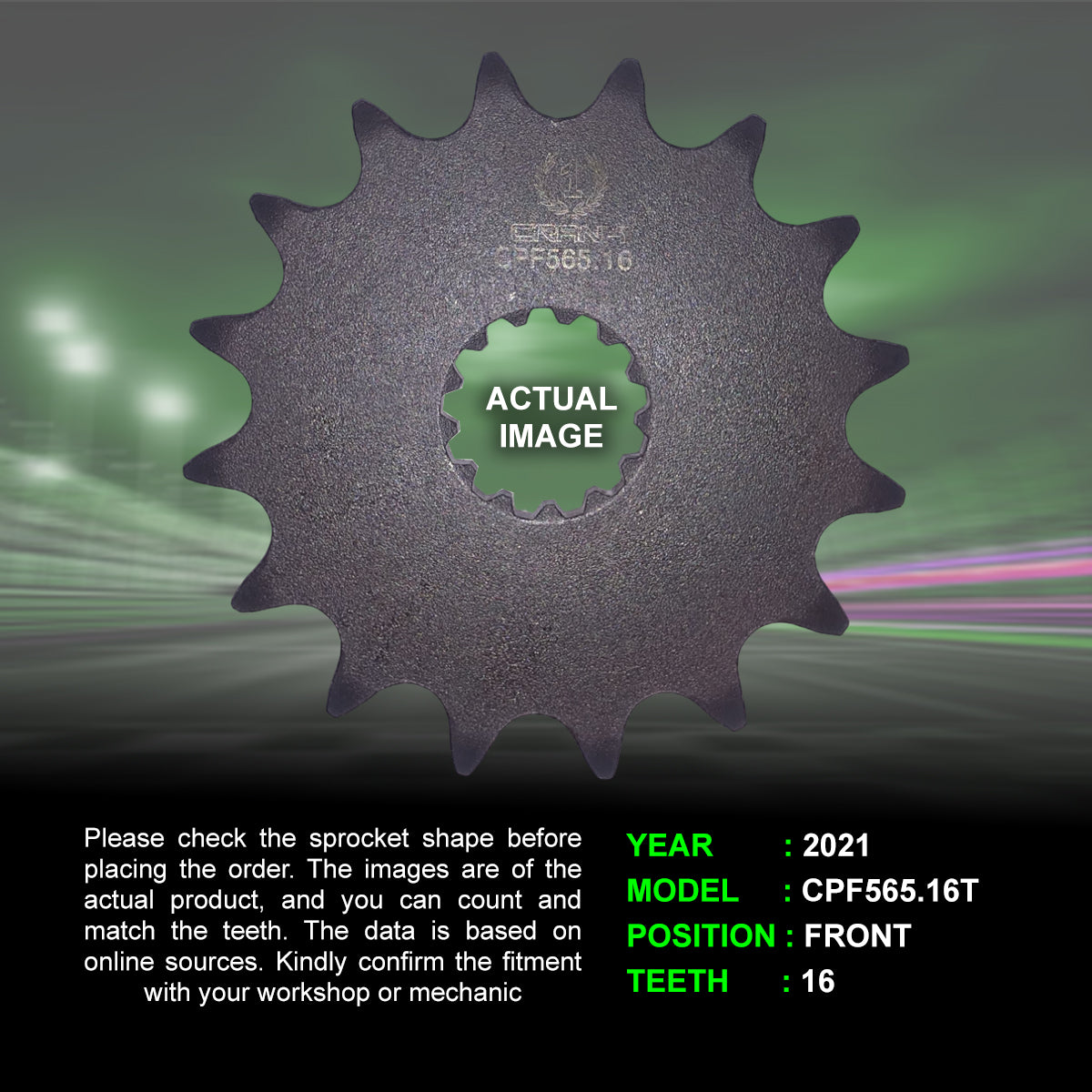 Sprocket For Triumph Trident 660 (2021) - Front - CPF565.16T