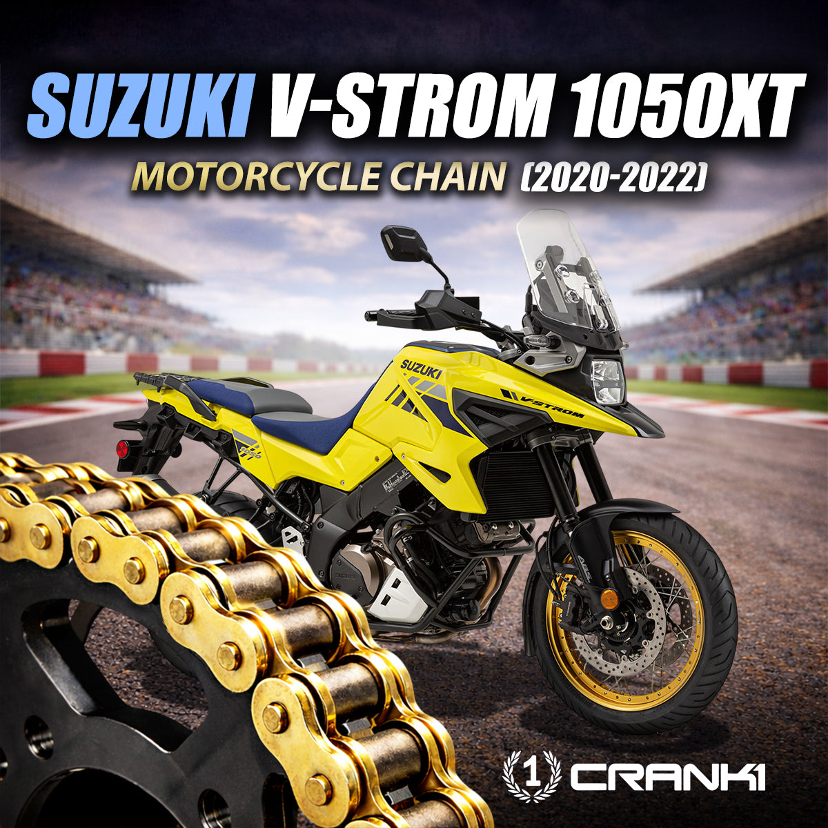 Chain For Suzuki V-Strom 1050 XT (2020-2022) - 525 Pitch x 120 Links Gold (ZVMX)