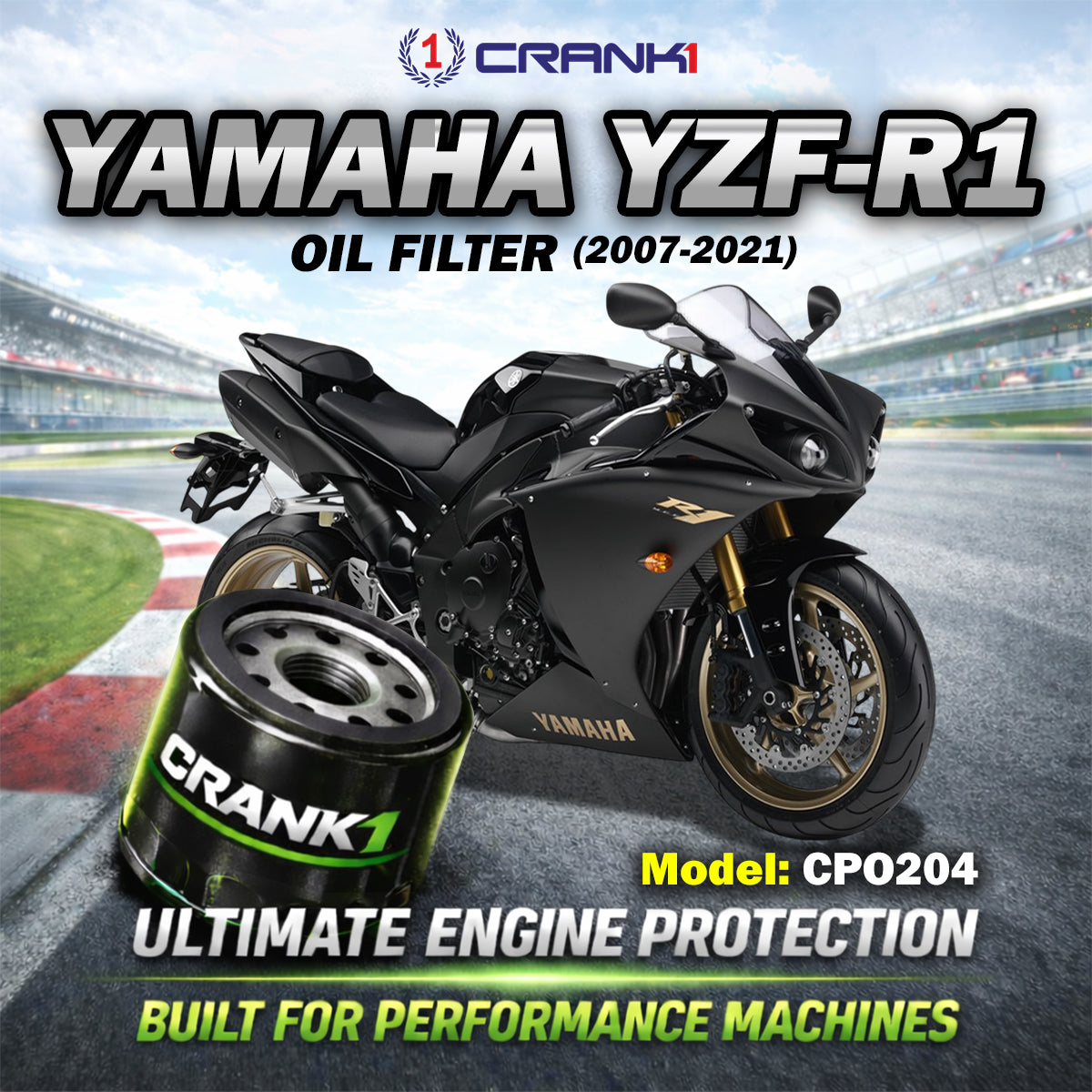 Oil Filter For Yamaha YZF-R1 (2007-2021) - CPO204