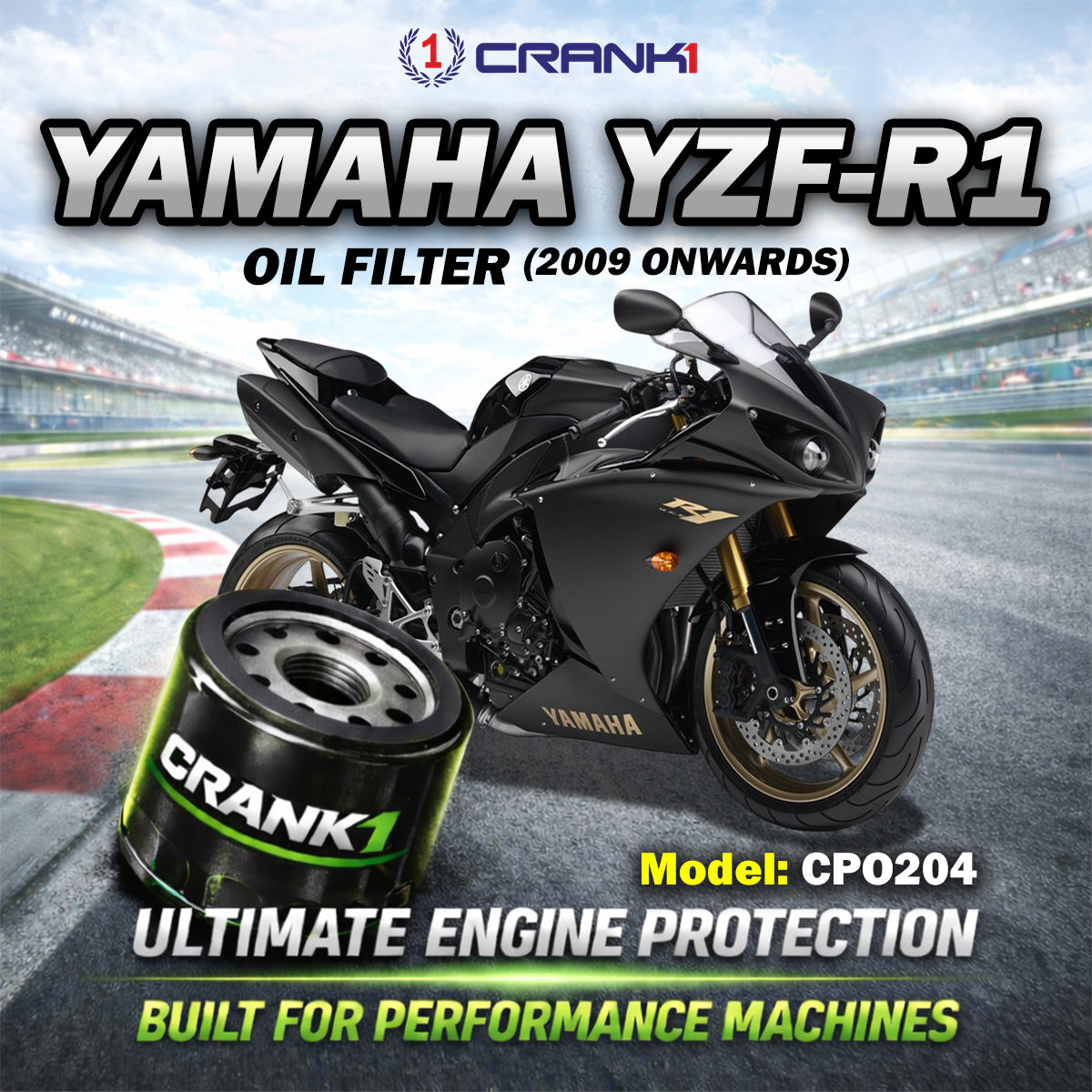 Oil Filter For Yamaha YZF-R1 (2009 Onwards) - CPO204