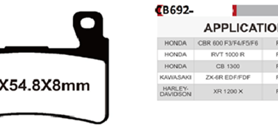 sintered  Brake Pads Front Harley Davidson  Softail Heritage 2015-2017- CB692 - CRANK1 - Image 2