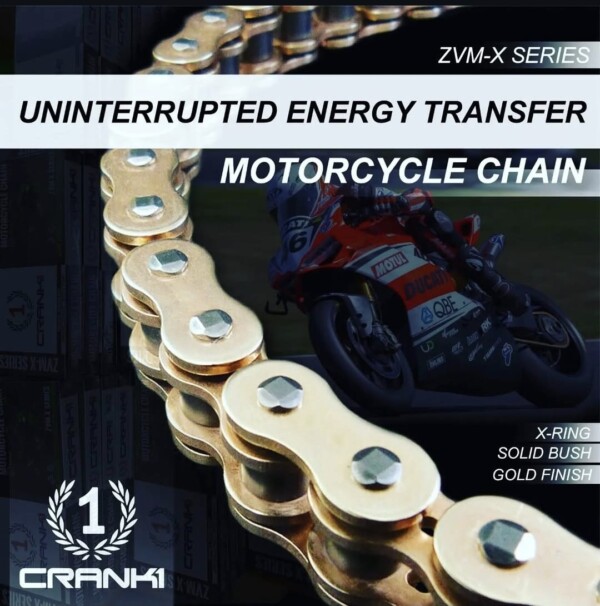 Chain For Kawasaki Ninja 1000 (2011-2014) - 525 Pitch x 114 Links Gold (ZVMX) - Image 2